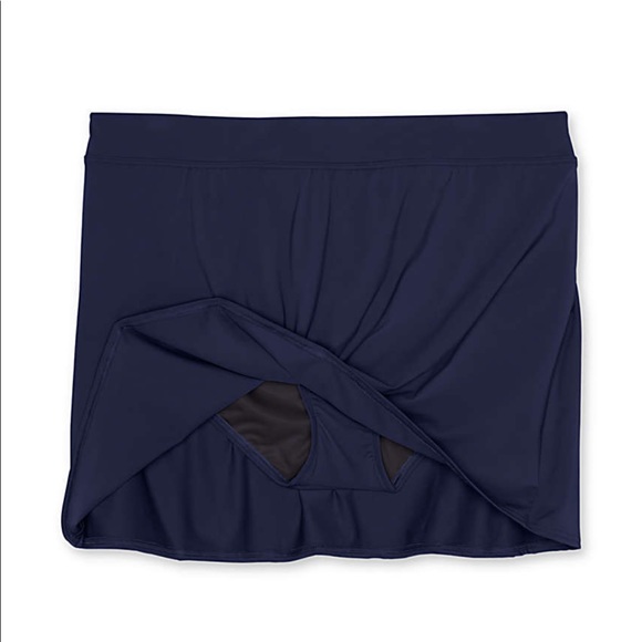 Lands end swim skirt bottoms deep sea navy - Picture 2 of 2